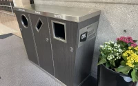 Guildford Triple Stream | Stainless Steel & Laminate Recycling Container