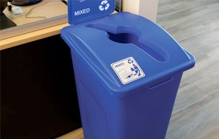 Office Waste & Recycling Bins Single Stream Recycling Bins & Containers