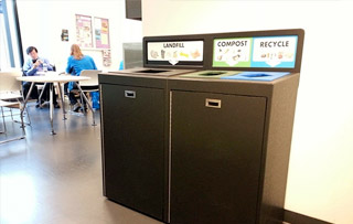 Office Waste & Recycling Bins Triple Stream Recycling Bins & Containers