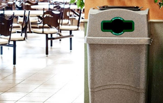 Plastic Recycle Bins & Trash Receptacles Single Stream Recycling Bins & Containers