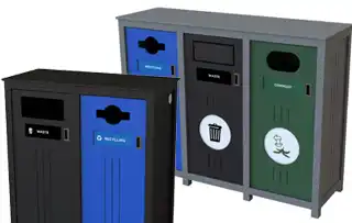 Promenade Flat Top Recycling Stations