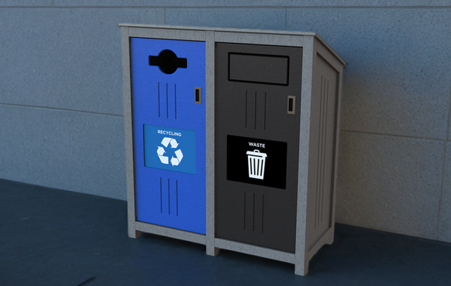 Promenade Slant Top Recycling Stations