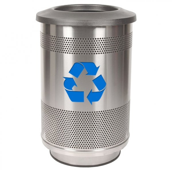 Stadium 55 Gallon Perforated Stainless Steel Receptacle | Waste Wise ...