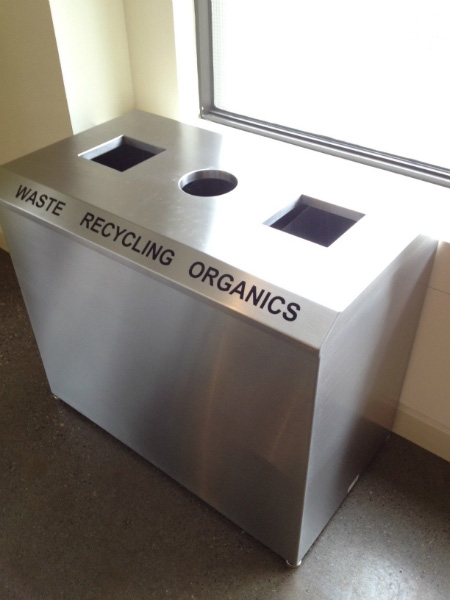 Hendrix R-2 Triple Stream Recycling Bin | Waste Wise Products