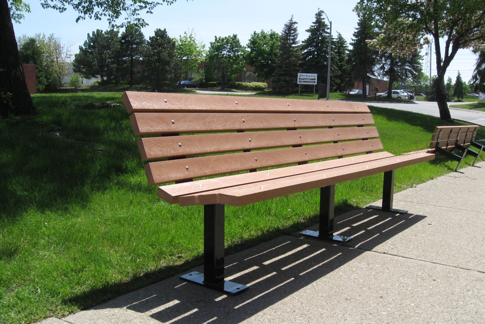 8 Foot Contour Bench | Waste Wise Products