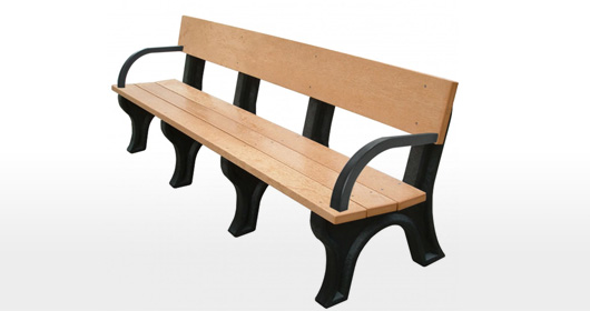 Landmark 8 Foot Backed Bench With Arms