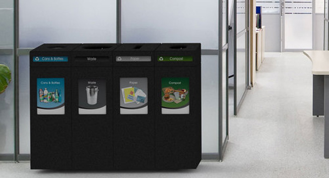 Small Top Loading Recycling Station – Quad Stream