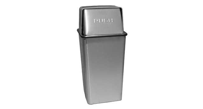 Witt Stainless Steel Waste Watcher Push Top – 13 Gallon