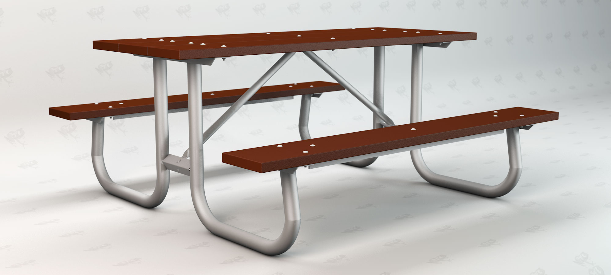 Galvanized Steel Picnic Table