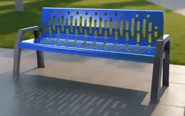 Stream Series 2060 – 6 Foot Blue Steel Bench